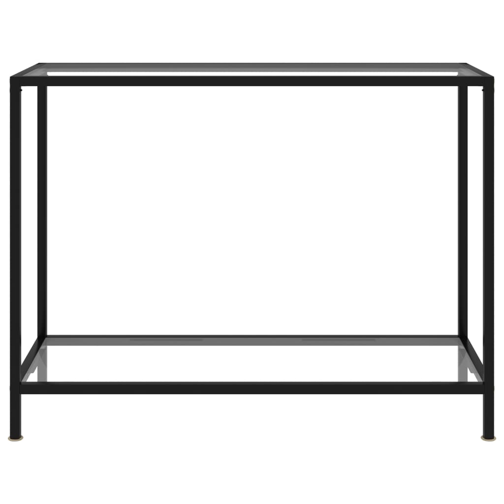 Konsollbord gjennomsiktig 100x35x75 cm herdet glass