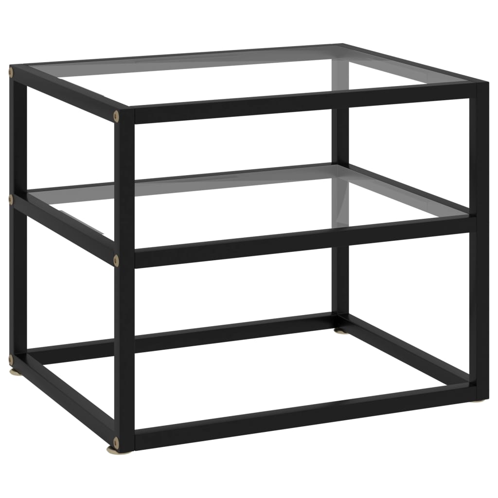 Konsollbord gjennomsiktig 50x40x40 cm herdet glass