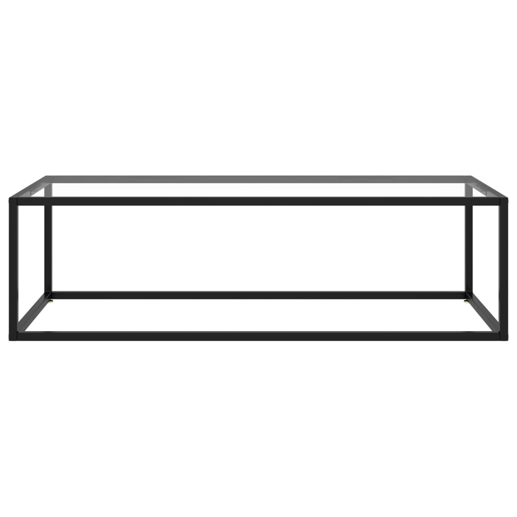 Salongbord svart med herdet glass 120x60x35 cm