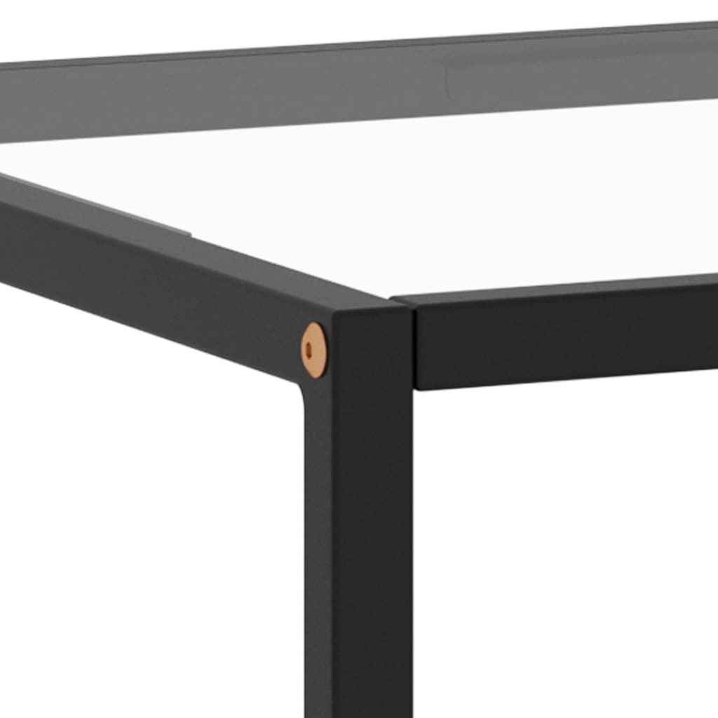 Salongbord svart med herdet glass 120x60x35 cm