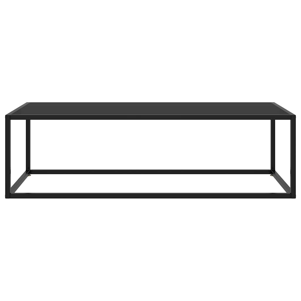 Salongbord svart med svart glass 120x50x35 cm