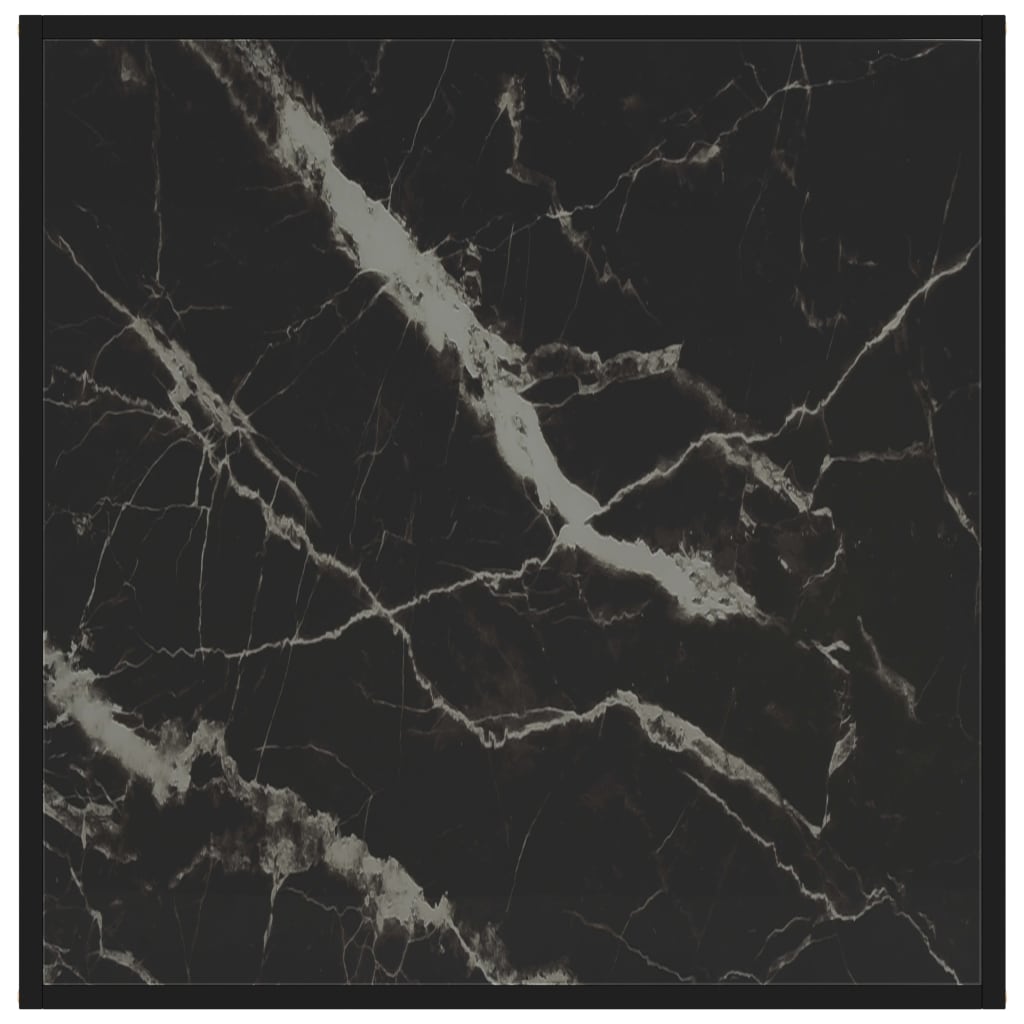 Salongbord svart 80x80x35 cm herdet glass