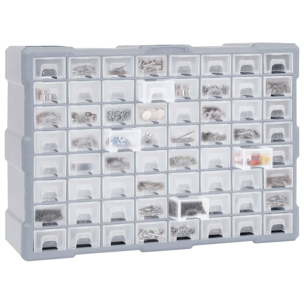 Sortimentskap med 64 skuffer 52x16x37,5 cm