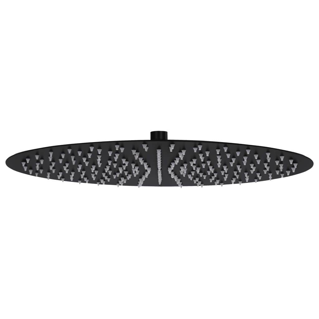 Regndusjhode rustfritt stål 40 cm rund svart