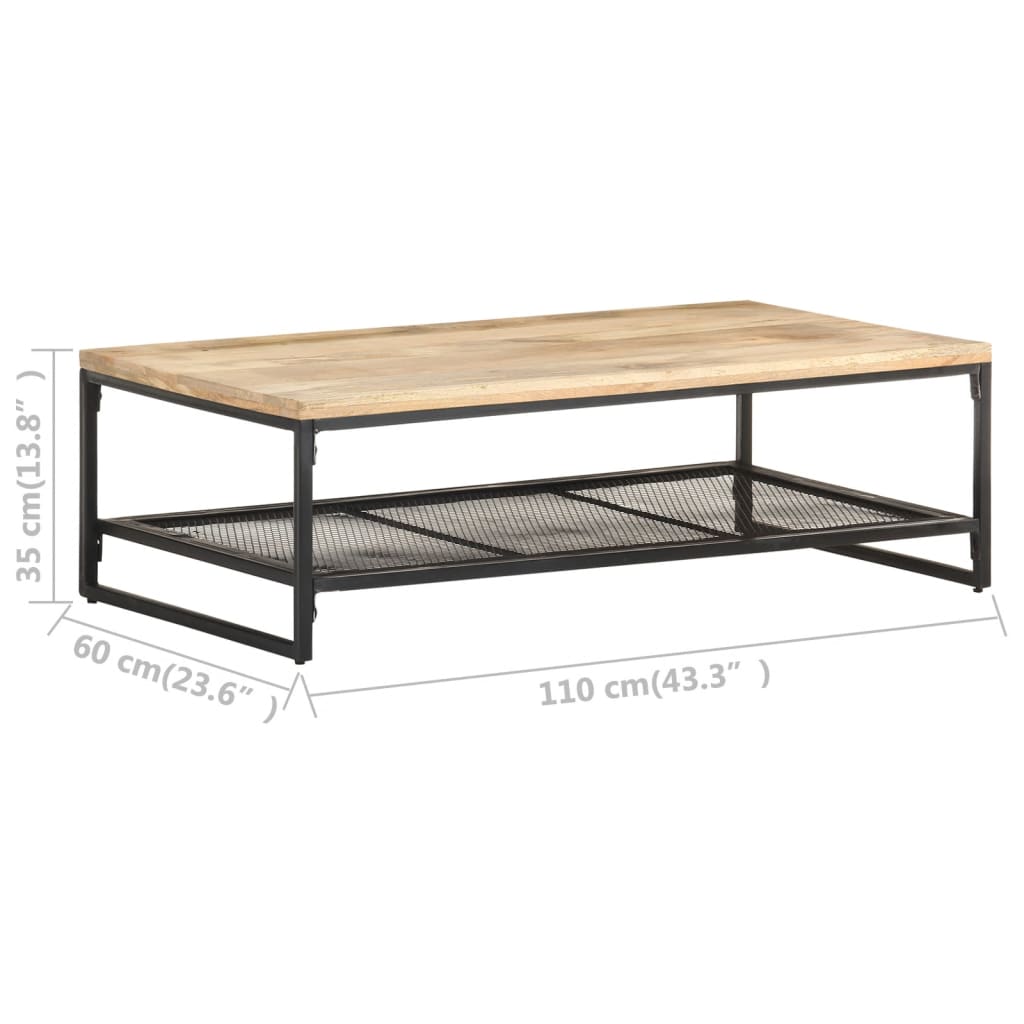 Salongbord 110x60x35 cm heltre mango