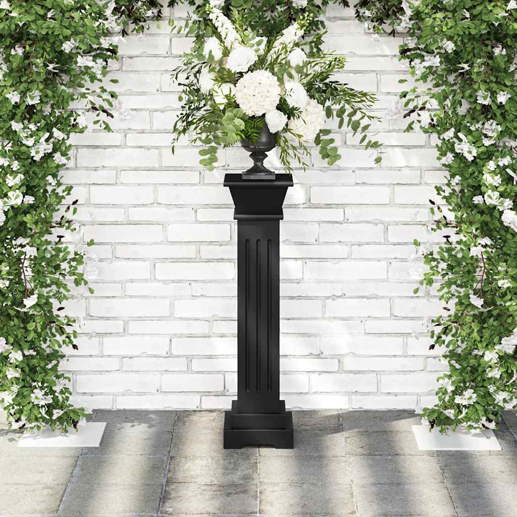 Klassisk søyle blomsterstativ 17x17x66 cm MDF svart
