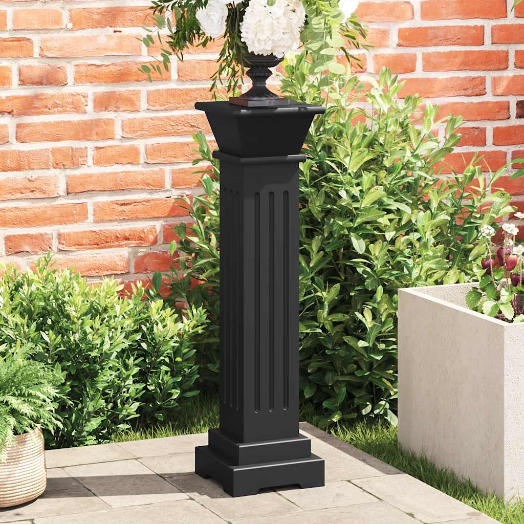 Klassisk søyle blomsterstativ 17x17x66 cm MDF svart