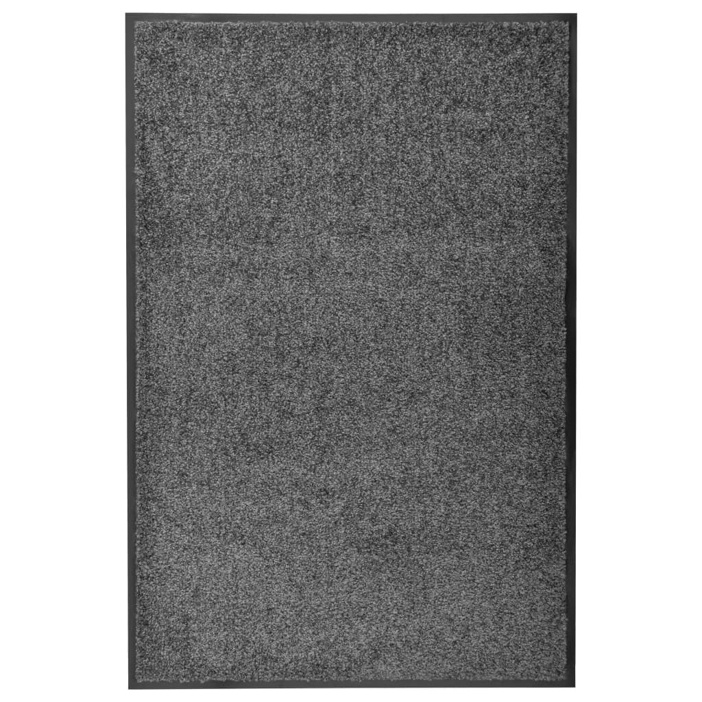 Dørmatte vaskbar antrasitt 60x90 cm