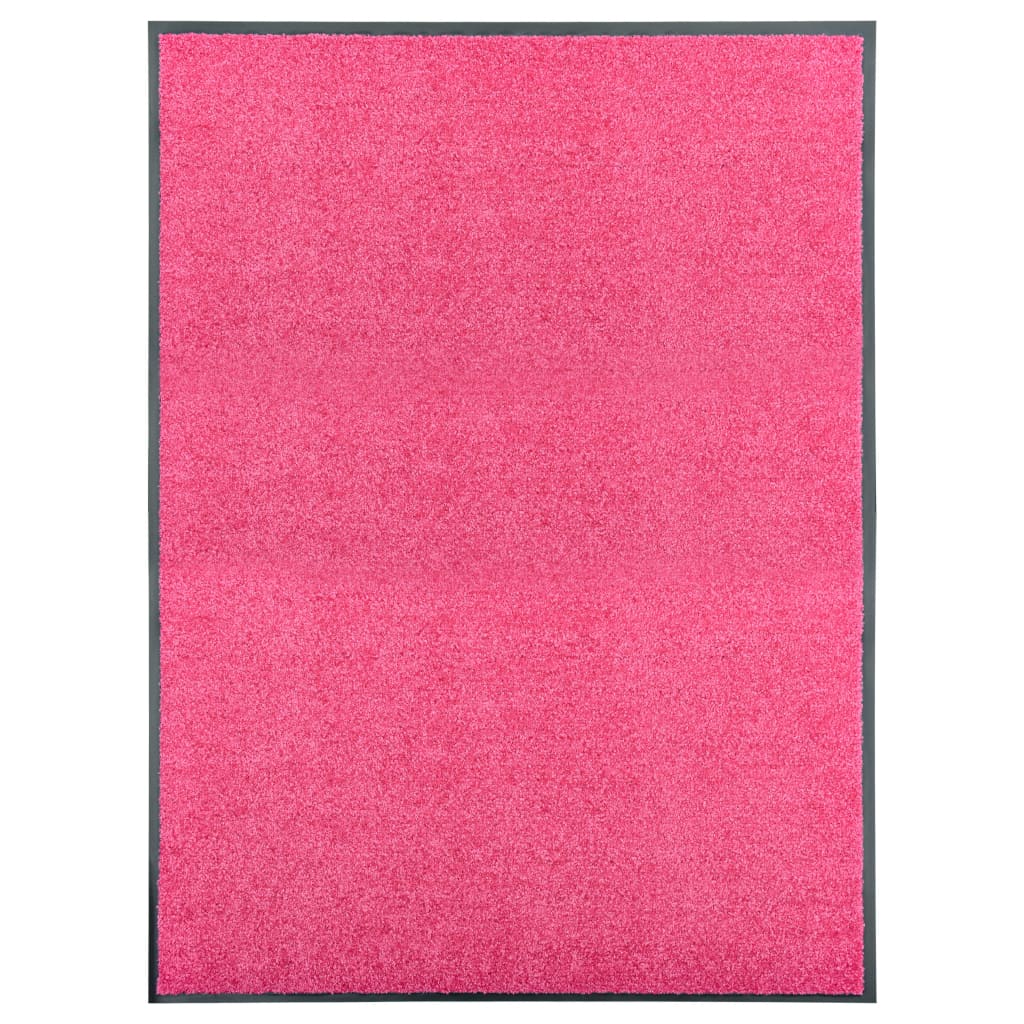 Dørmatte vaskbar rosa 90x120 cm