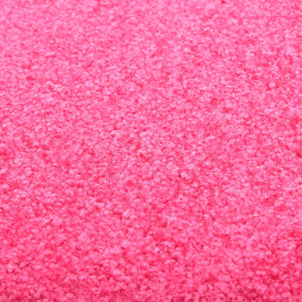 Dørmatte vaskbar rosa 90x120 cm