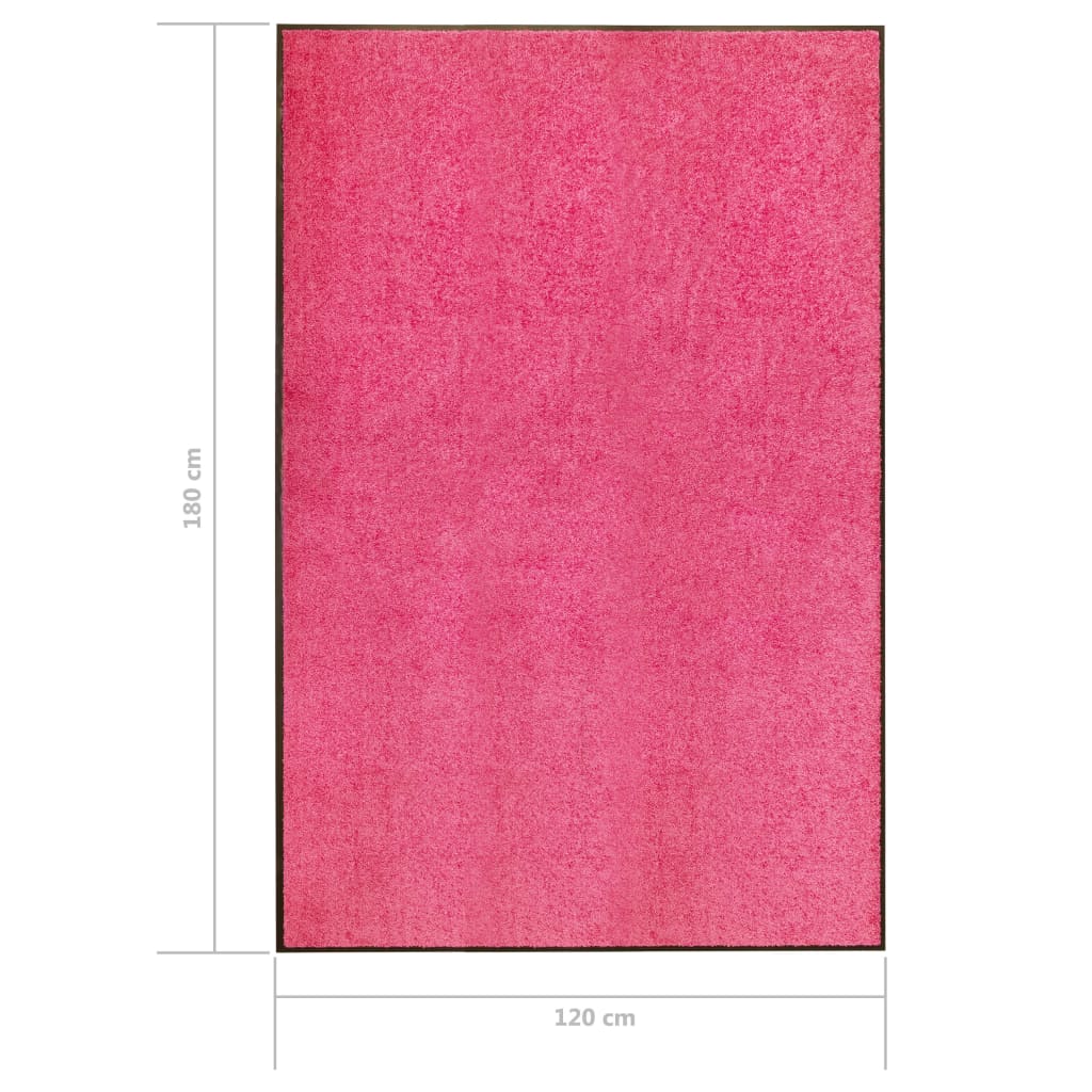 Dørmatte vaskbar rosa 120x180 cm