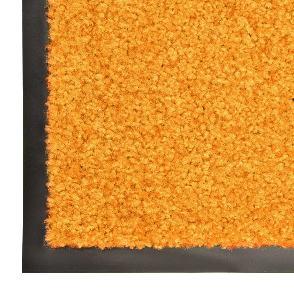 Dørmatte vaskbar oransje 120x180 cm