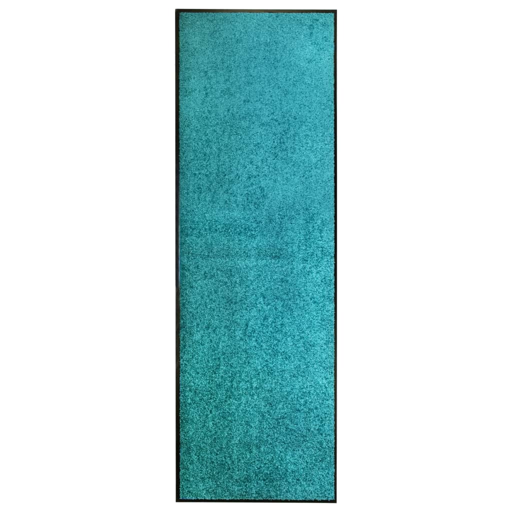Dørmatte vaskbar turkis 60x180 cm