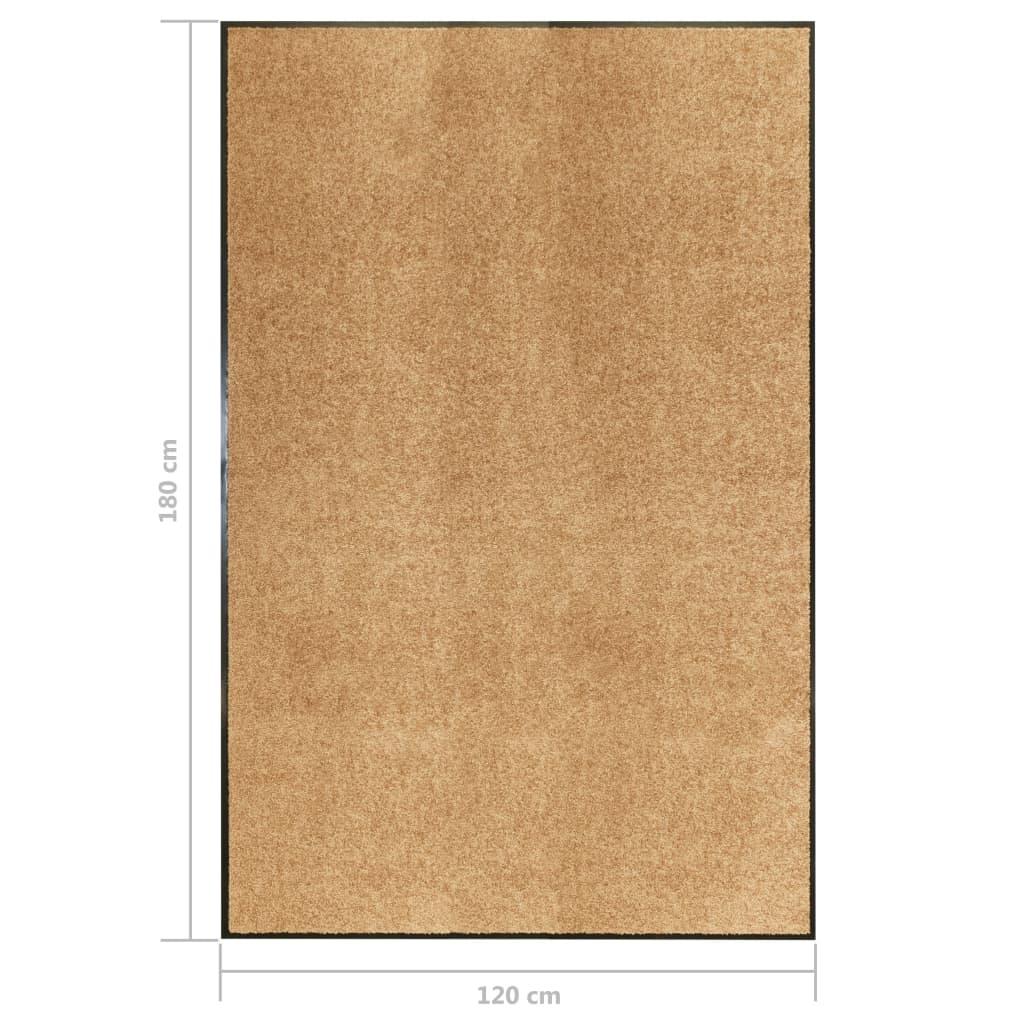 Dørmatte vaskbar kremhvit 120x180 cm