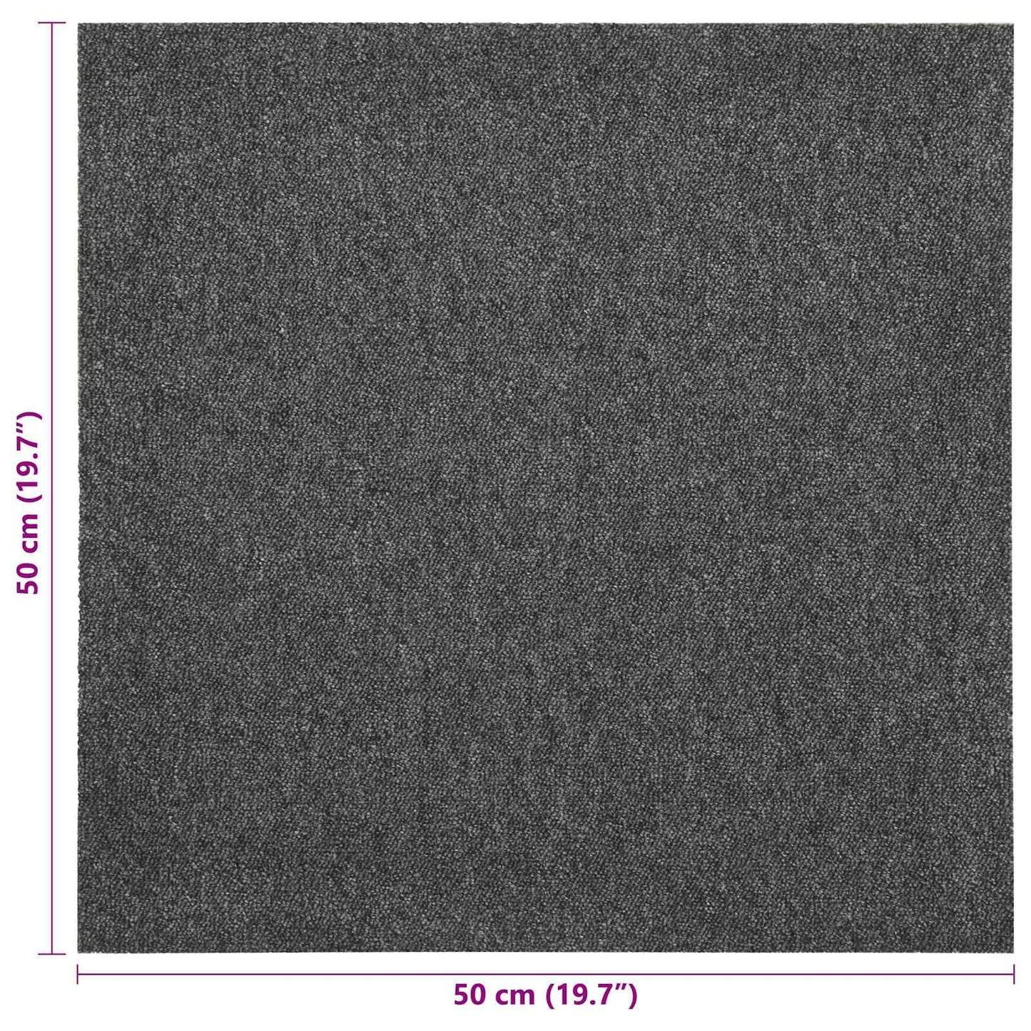 Teppe 20 pcs Antrasitt 50 x 50 cm 100% Polypropylen