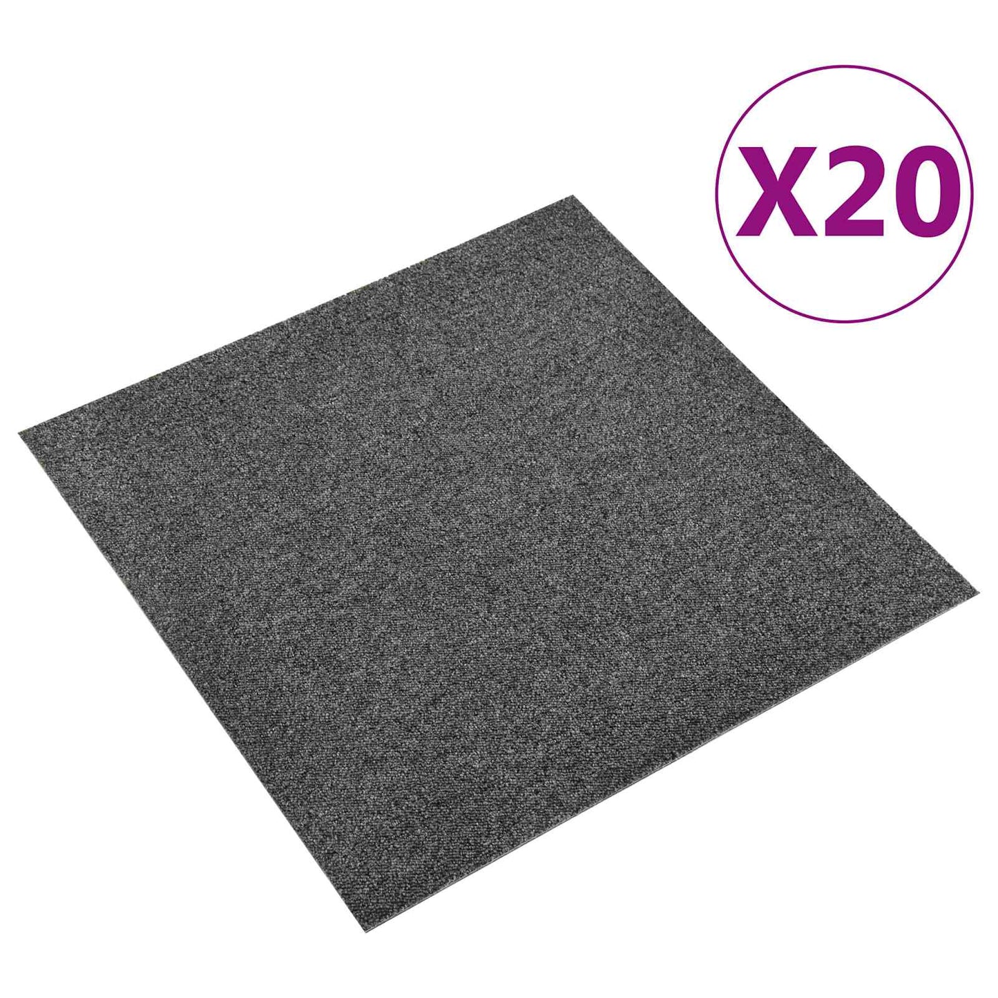 Teppe 20 pcs Antrasitt 50 x 50 cm 100% Polypropylen