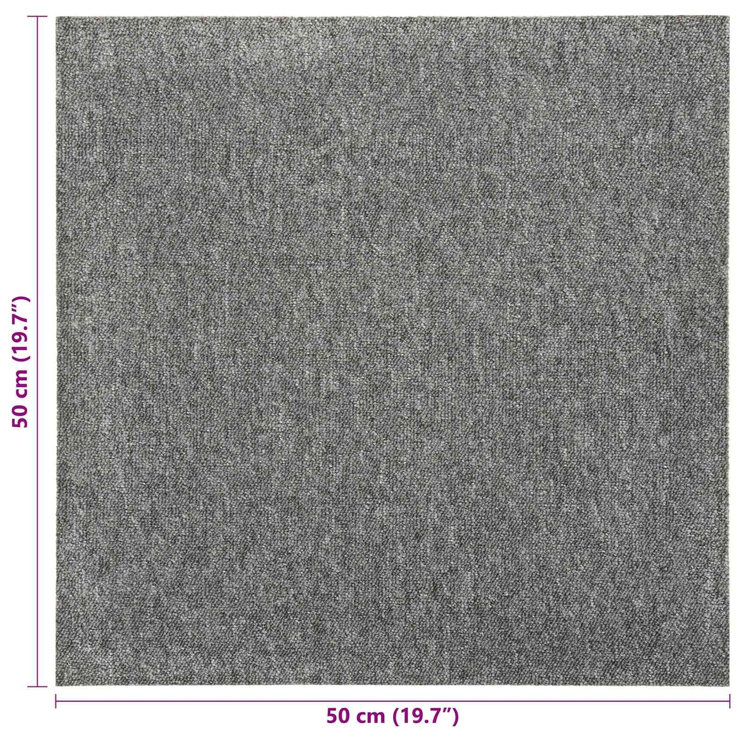 Teppe 20 pcs Grå 50 x 50 cm 100% Polypropylen