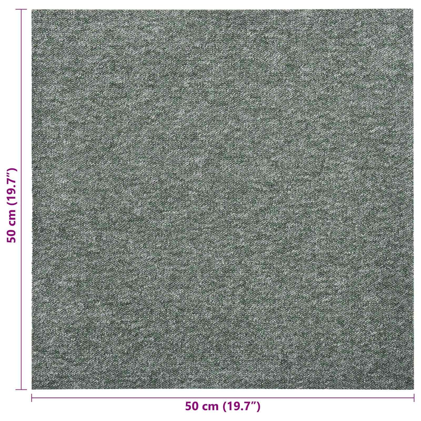 Teppe 20 pcs grønn 50 x 50 cm 100% Polypropylen