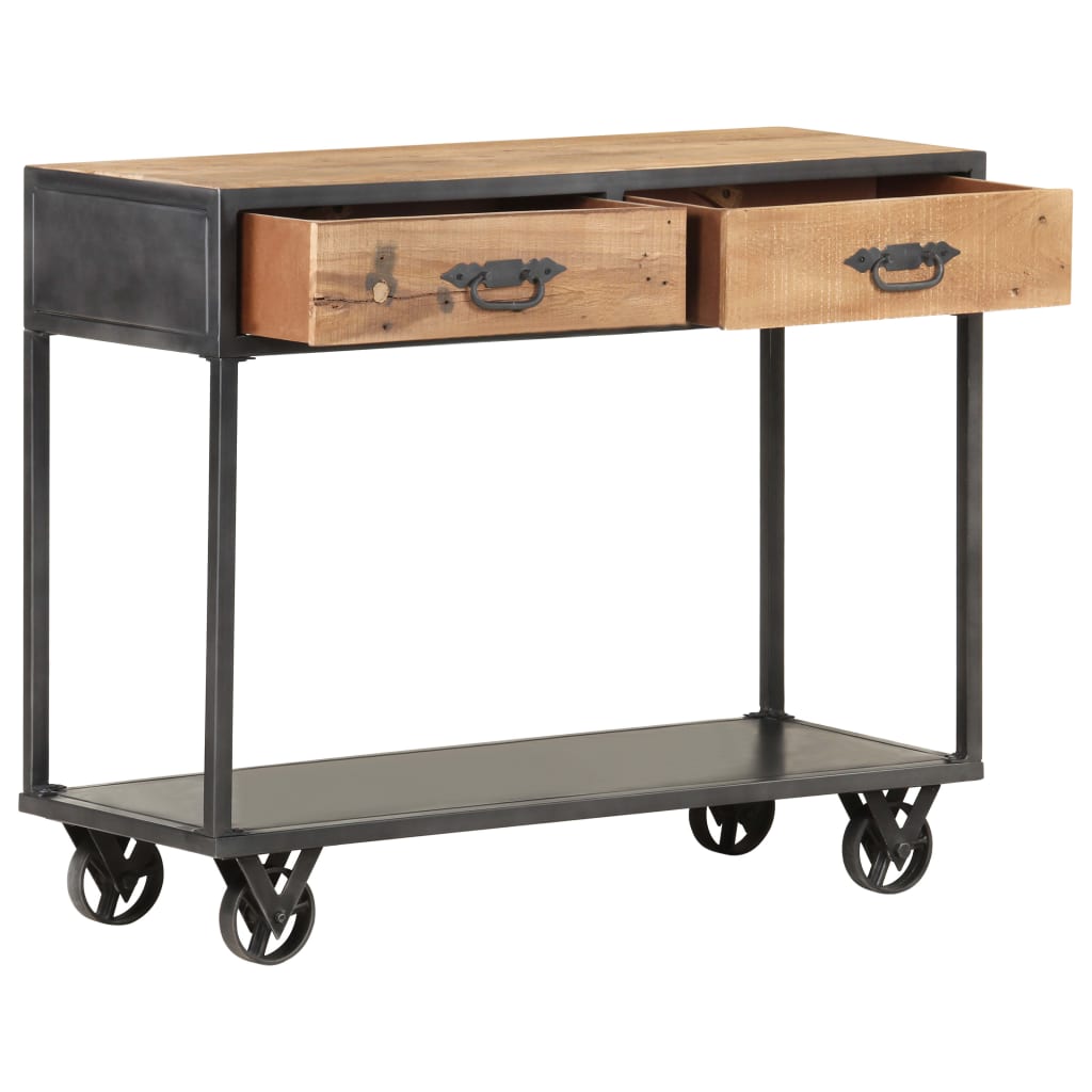 Konsollbord 90x35x74 cm gjenvunnet heltre