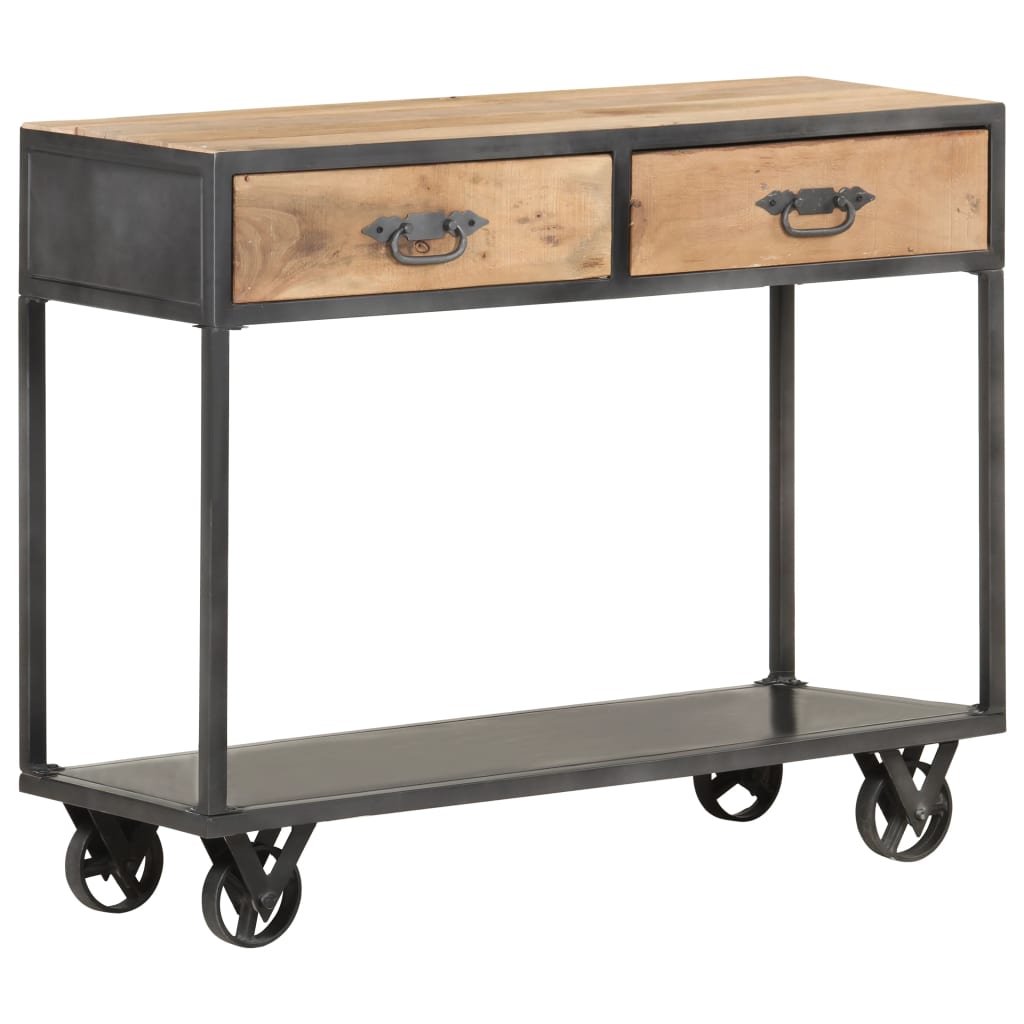 Konsollbord 90x35x74 cm gjenvunnet heltre