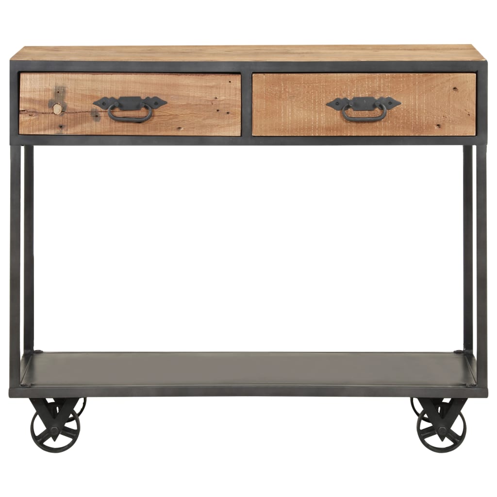 Konsollbord 90x35x74 cm gjenvunnet heltre