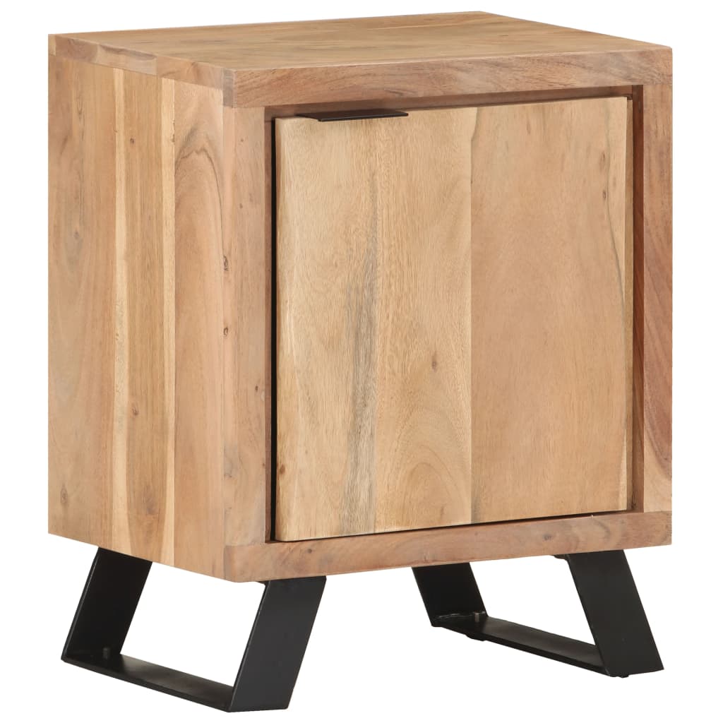 Nattbord 40x30x50 cm heltre akasie med naturlig kant