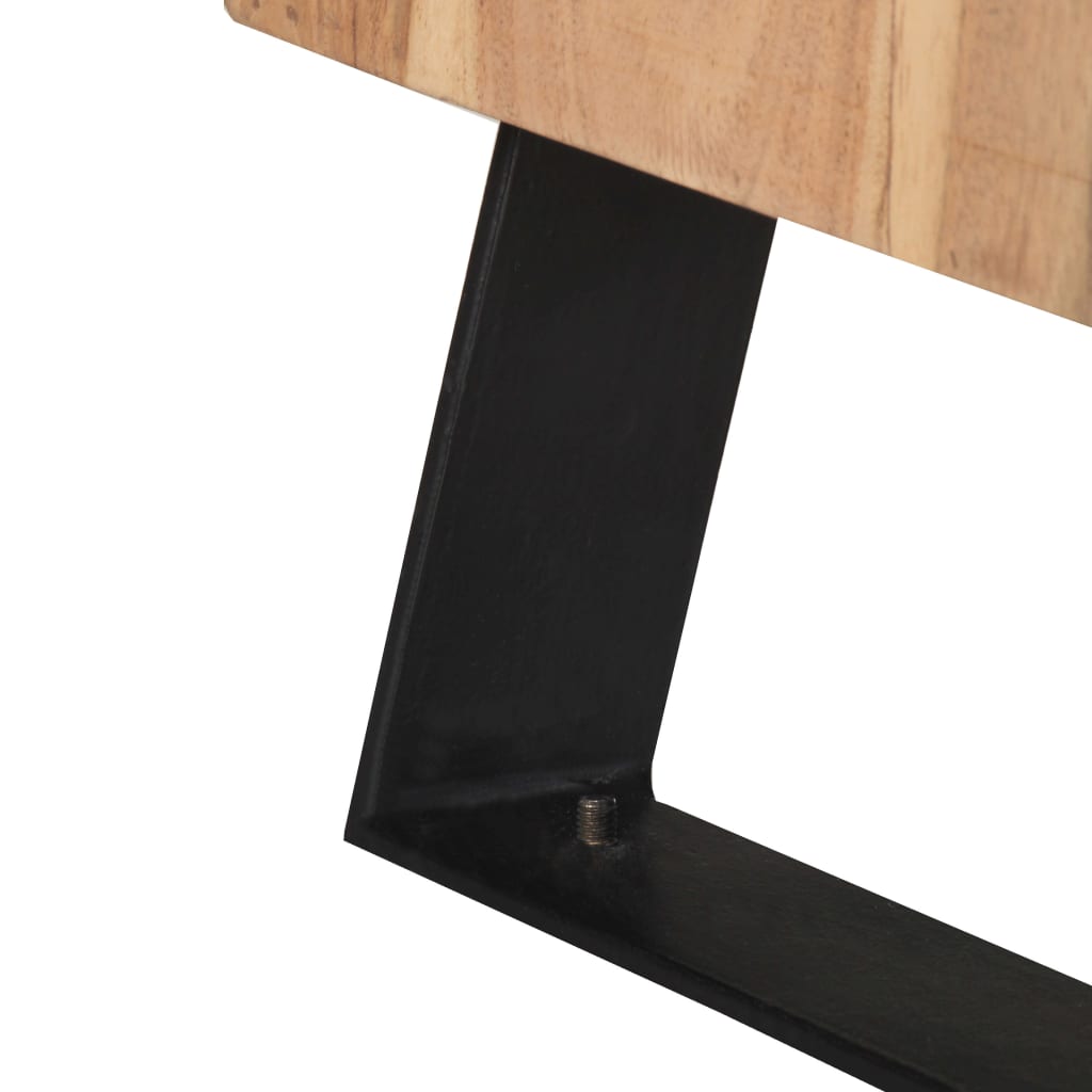 Nattbord 40x30x50 cm heltre akasie med naturlig kant