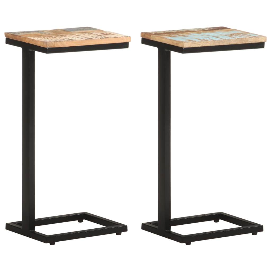 Sidebord 2 stk 31,5x24,5x64,5 cm gjenvunnet heltre