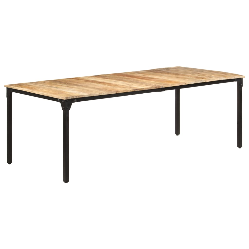 Spisebord 220x100x76 cm grovt mango