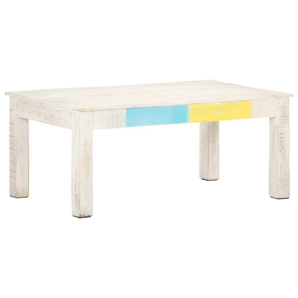 Salongbord hvit 110x60x45 cm heltre mango vidaXL