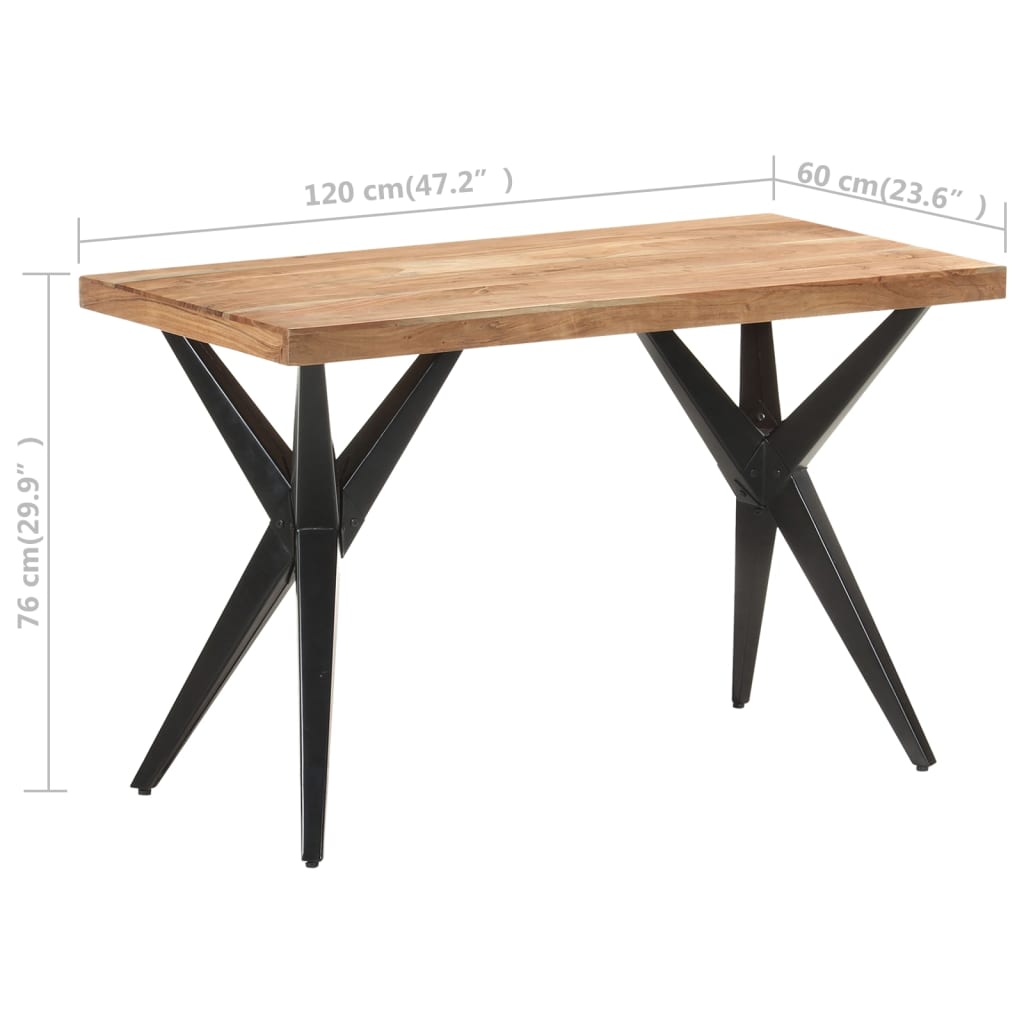 Spisebord 120x60x76 cm heltre akasie
