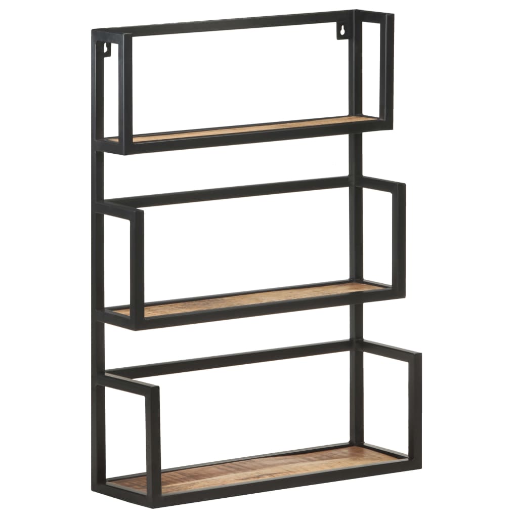 Vegghylle 60x20x85 cm grovt mangotre
