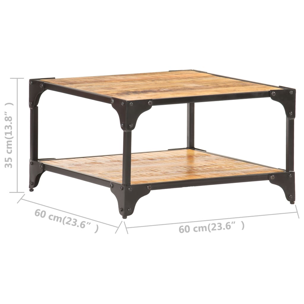 Salongbord 60x60x35 cm heltre mango