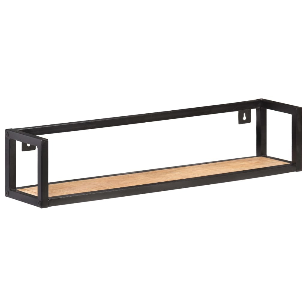 Vegghyller 2 stk 80 cm grov heltre mango