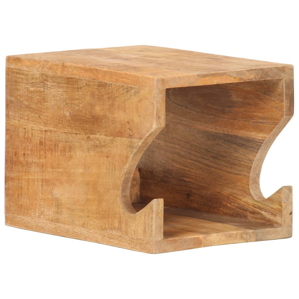 Vegghengt sykkelstativ 35x25x25 cm grov heltre mango