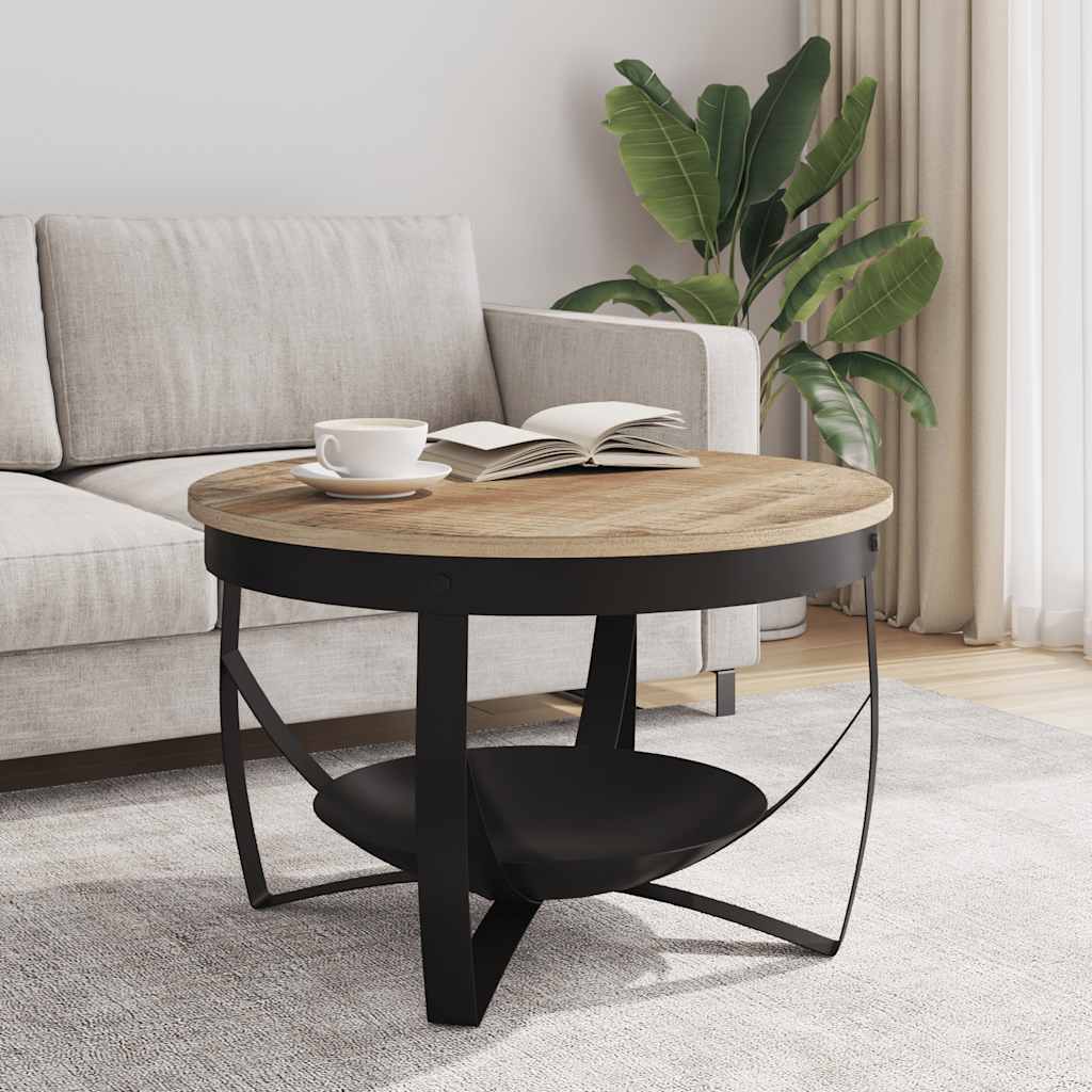 Salongbord Ø68x43 cm grovt mangotre