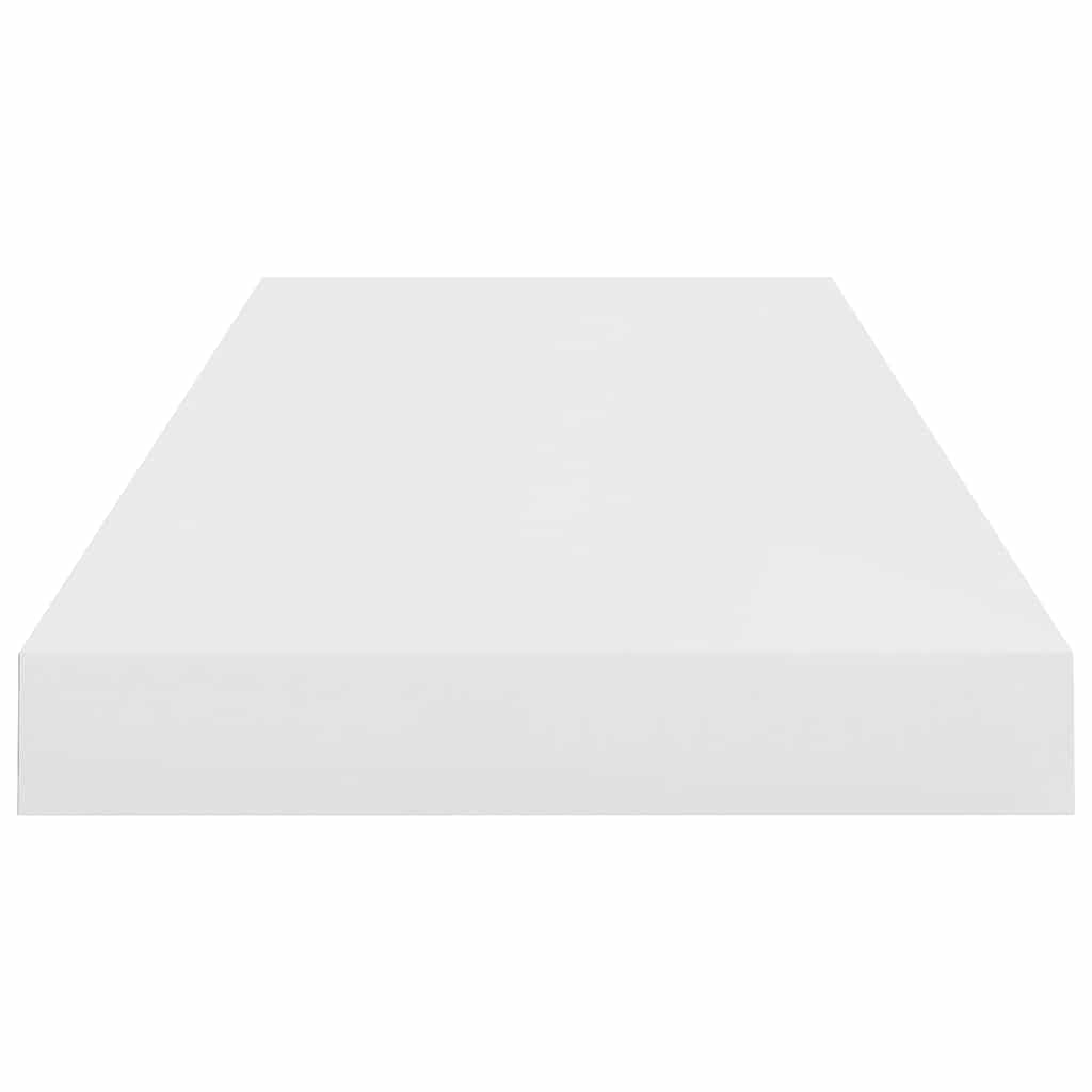 Flytende vegghyller 4 stk høyglans hvit 60x23,5x3,8 cm MDF