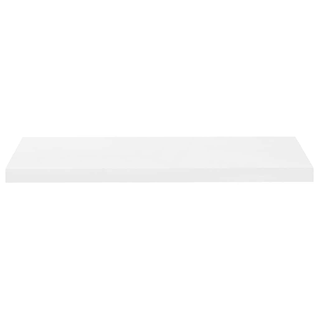 Flytende vegghyller 4 stk høyglans hvit 80x23,5x3,8 cm MDF