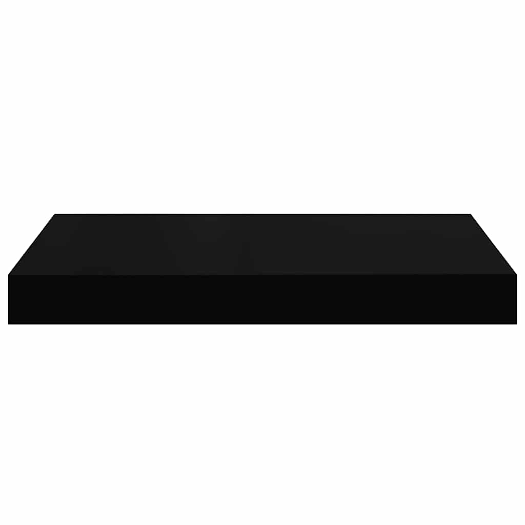 Flytende vegghylle høyglans svart 40x23x3,8 cm MDF