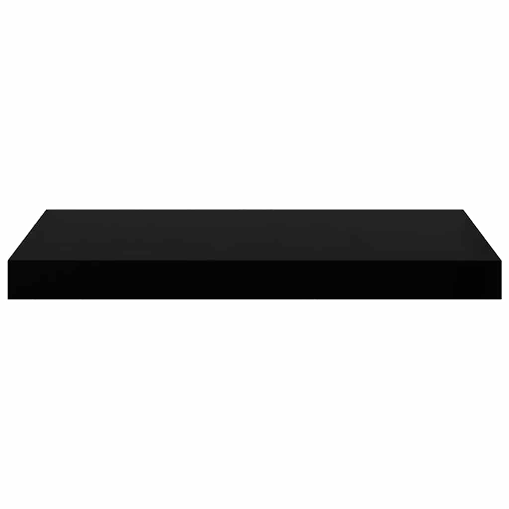 Flytende vegghyller 4 stk høyglans svart 50x23x3,8 cm MDF vidaXL