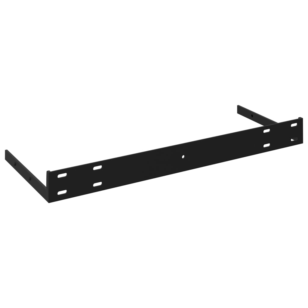 Flytende vegghylle høyglans svart 90x23,5x3,8 cm MDF