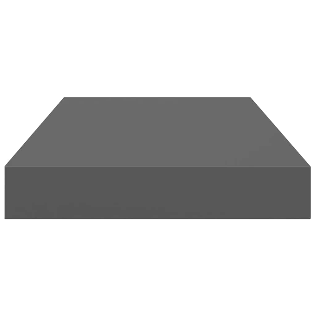 Flytende vegghyller 4 stk høyglans grå 40x23x3,8 cm MDF vidaXL