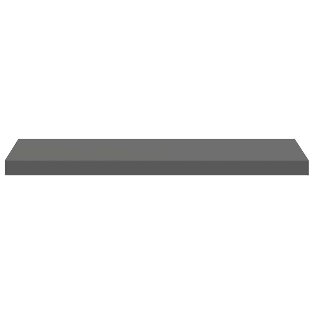 Flytende vegghylle høyglans grå 80x23,5x3,8 cm MDF vidaXL