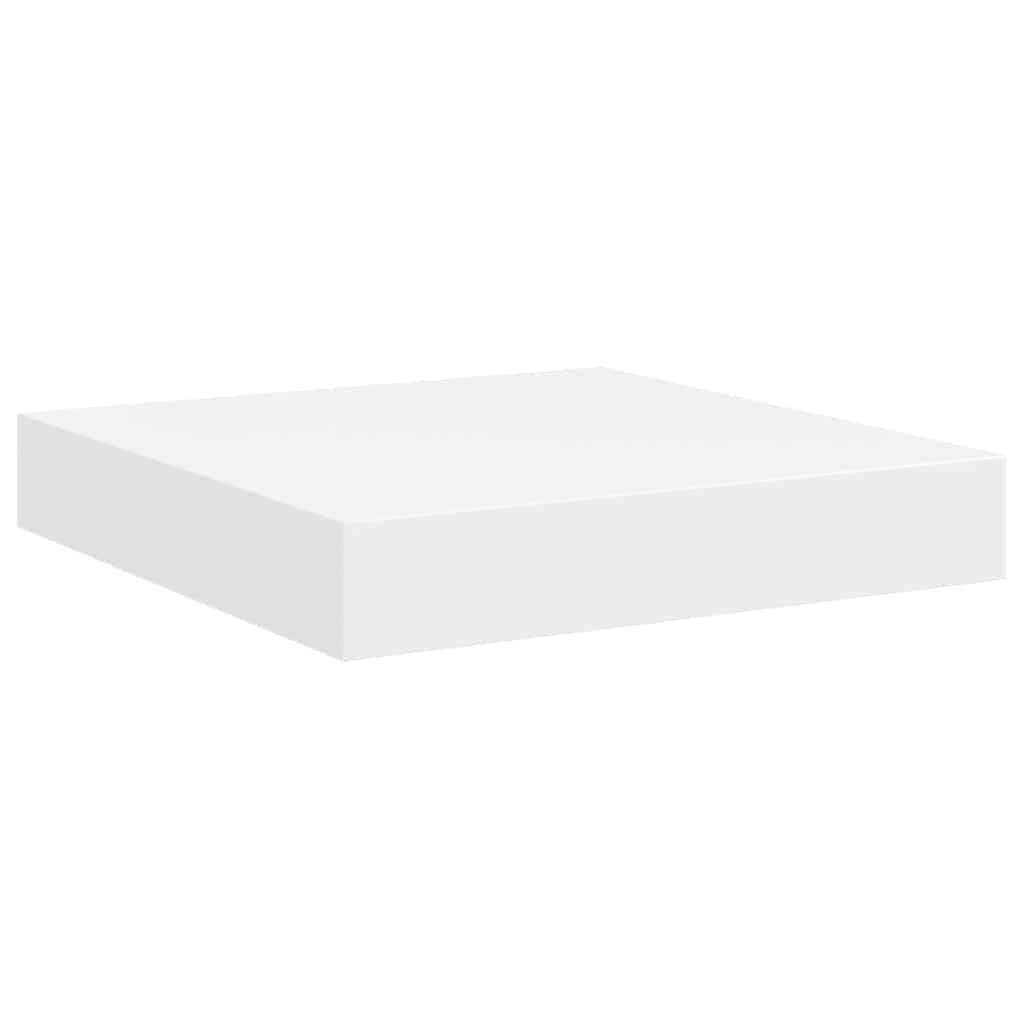 Flytende vegghylle hvit 23x23,5x3,8 cm MDF