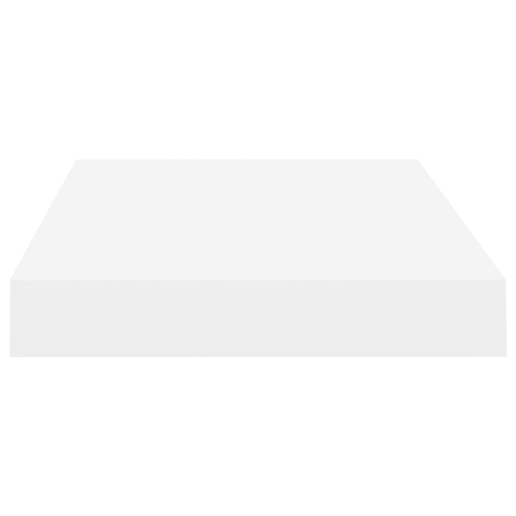 Flytende vegghyller 2 stk hvit 40x23,5x3,8 cm MDF