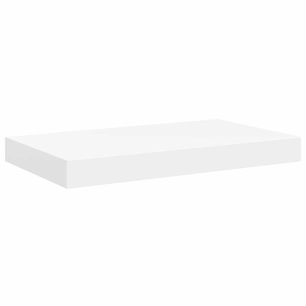 Flytende vegghyller 2 stk hvit 50x23x3,8 cm MDF