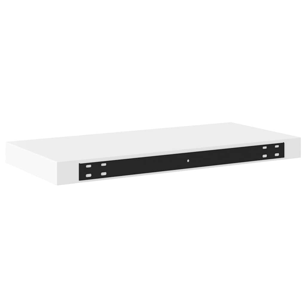 Flytende vegghyller 2 stk hvit 50x23x3,8 cm MDF