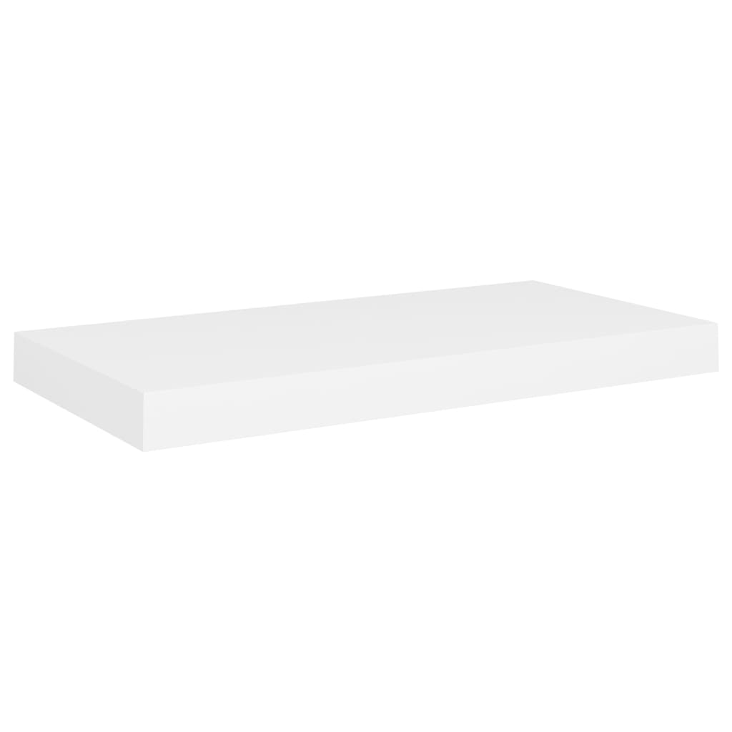 Flytende vegghyller 4 stk hvit 50x23,5x3,8 cm MDF