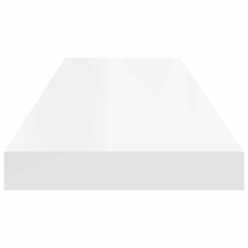 Flytende vegghyller 4 stk hvit 80x23,5x3,8 cm MDF