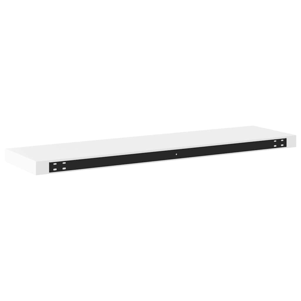 Flytende vegghylle hvit 90x23,5x3,8 cm MDF